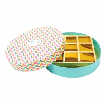 Round Cardboard Paper Box for Snacks