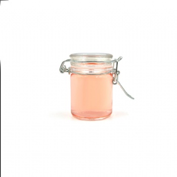 Small Round Glass Jar with Hermetic Seal Bail & Trigger Airtight Lock