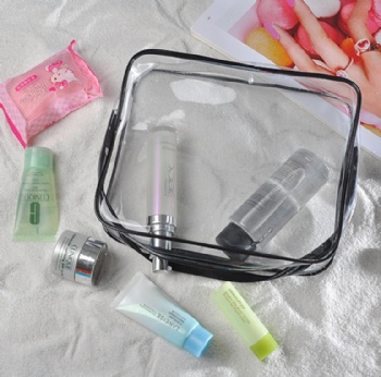 Transparent PVC Zipper Bag with Tote