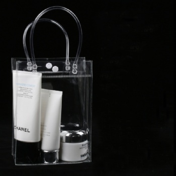 Stand up Transparent PVC bag with zipper