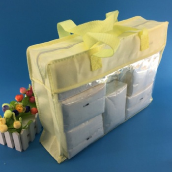 PVC Sewing Non-Woven Wrapping Bedding Packaging Bag with LOGO